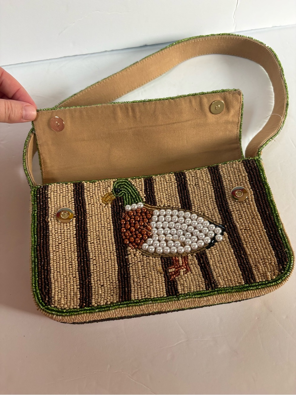 NWOT Anthropologie The Fiona Beaded Bag: Animal Edition - Picture 7 of 15